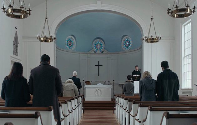 A scene of the movie First Reformed.,