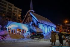 A church in Davos. / AFP