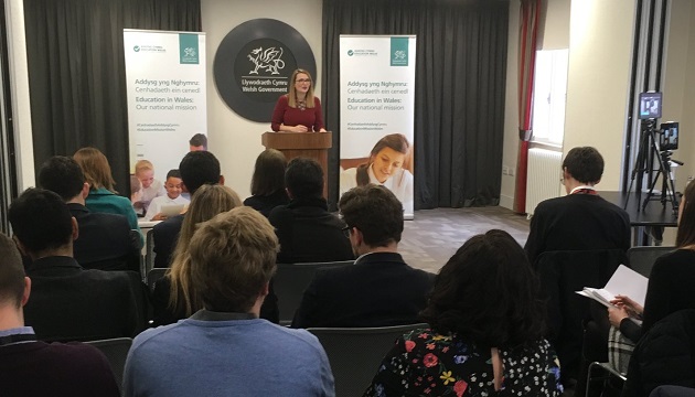 The Welsh Education Minister Kirsty Williams introduced the consultation on Religious Education on January 28. / Twitter Kirsty Williams,