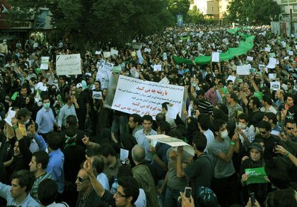 Iran election protest.