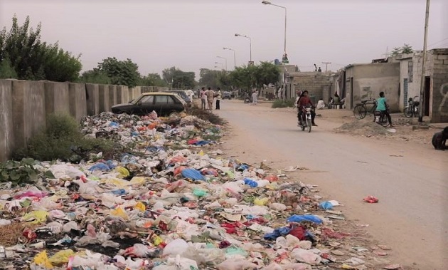 Plastic waste in a street of Pakistan. / Tearfund video caption,