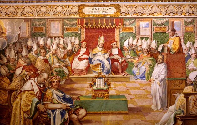 The Council of Nicaea fresco in Capella Sistina, Vatican. / Wikimedia Commons.,