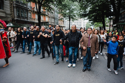 Around 800 members of evangleical churches of Bilbao participated in the march. / HisLife