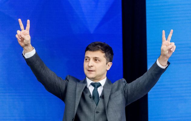 Zelenskiy wins 73% of the vote, beating incumbent President Petro Poroshenko. / Kyiv Post.,