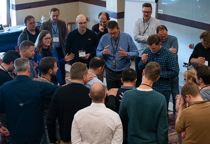 Times of prayer in one of the specific networks at ELF 2019. / ELF