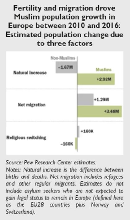 Fertility and migration.  / Pew Research.