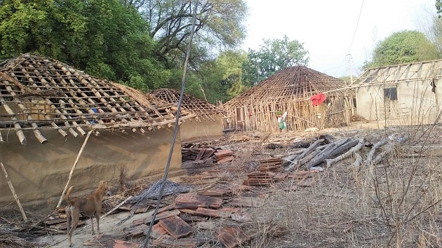Homes destroyed in Bodiguda, Chhattisgarh state, India, on May 23, 2019. / Photo: Morning Star News,