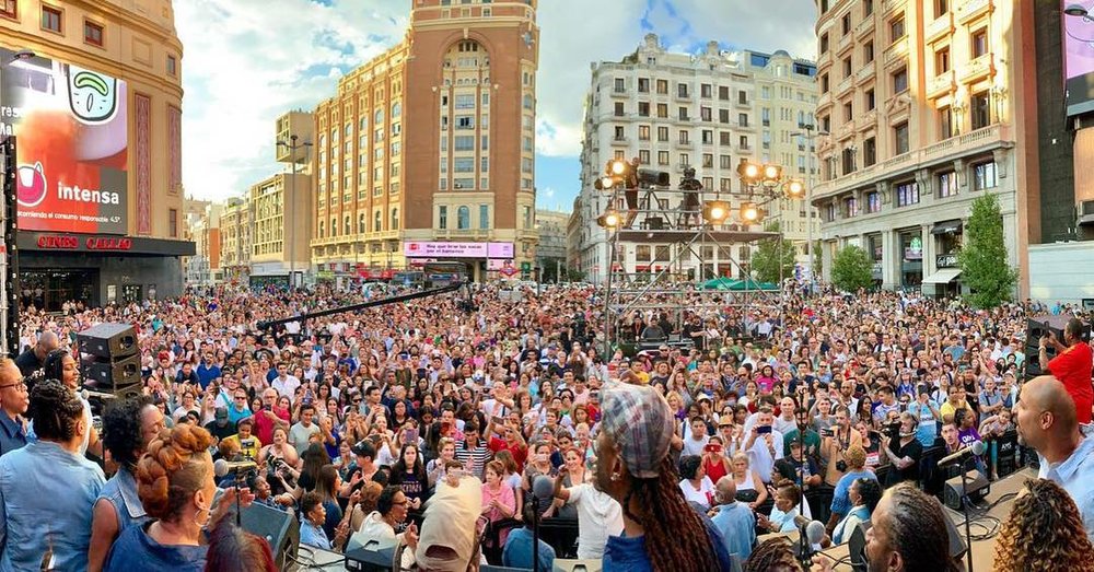 Friday's FestiMadrid in Callao Square, Madrid. / Association Luis Palau