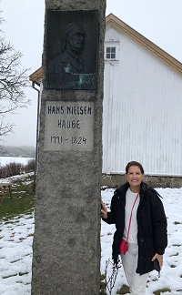 Former U.S. Rep. Michele Bachmann, R-Minn., visited Hauge´s childhood home while she was in Norway. She also said she is very interested in learning more about him and his life. / Via Religion Unplugged