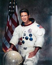 Lunar astronaut James Irwin. / Wikipedia.