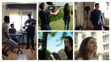 Several scenes of the short film shooting. / JesusOnTheWeb