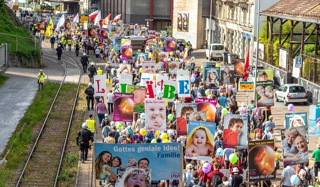 March For Life in Zürich, on September 14, 2019. / Marsch Fürs Läbä,