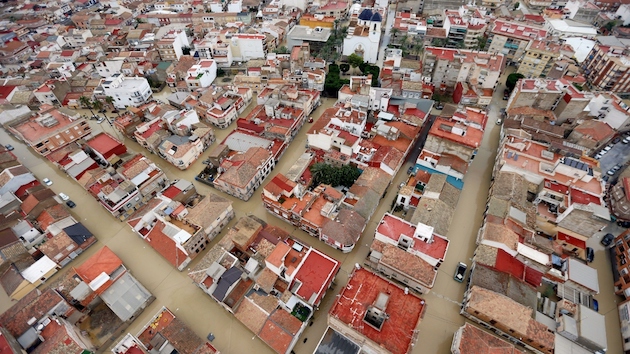 Dolores, a village of the Alicante province affected by the floods. / À Punt,