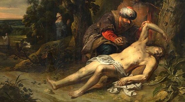 The Good Samaritan by Balthasar van Cortbemde. Publi omain./ Wikipedia.,