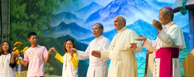 Pope Francis during one of the Missionary Month events. / october2019.va  (CC0),
