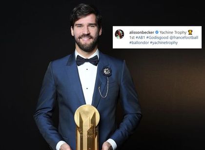 The goalkeeper posted his photo with the Yachine Trophy on Instagram, with the hastag #Godisgood.