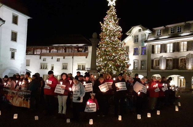 The vigil for persecuted Christians in Thun, Switzerland, on 12 December 2019. / CSI Switzerland,