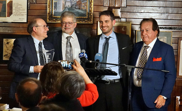 José Luis Villacañas left, with Pedro Tarquis, Daniel Hofkamp and Juan Antonio Monroy. / MGala,