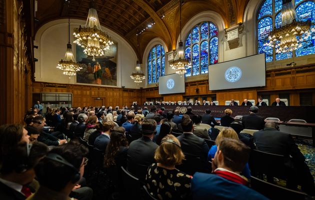 One of the ICJ sessions of the case of Gambia against Myanmar. / Twitter @CIJ_ICJ,
