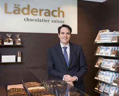 Johannes Läderach, in one of the shops. / Photo: Swissinfo