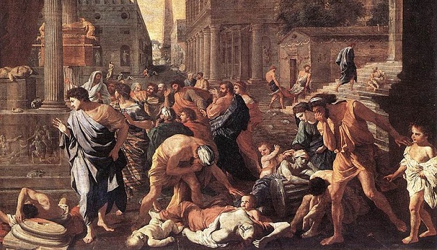 The painting The Plague of Ashdod, by Nicolas Poussin. ,