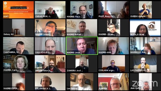 Evangelical leaders from across Spain gathered for a time of prayer using the Zoom platform. / EOPT, Carlos Fumero.,