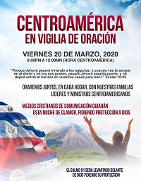 Central American prayer vigil for the situation of the Covid-19 crisis.