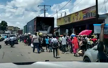 Caption of a video recorded the day they announced 30 cases in Kinshasa and confinement measures.