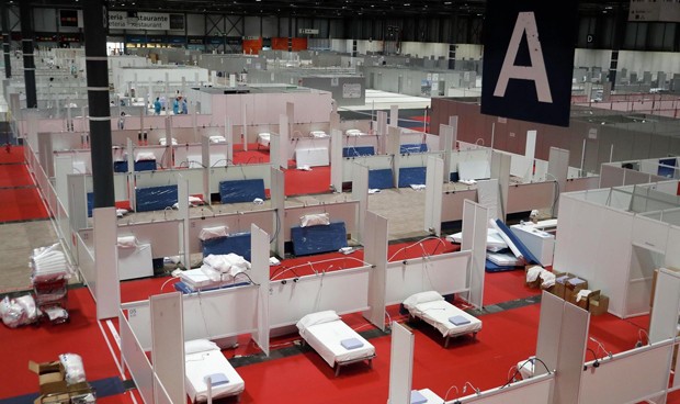 The IFEMA Convention Center has been converted into an enormous field hospital. / Actualidad Evangélica