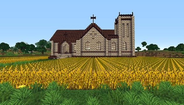 A church built on Minecraft. / PIxabay (CC0),