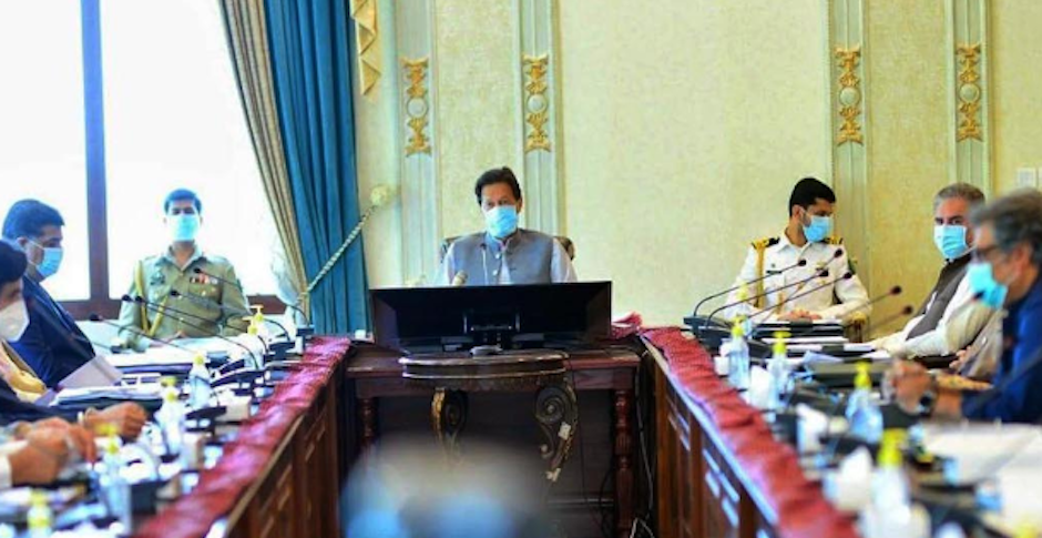 Pakistani Prime Minister Imran Khan chairs a cabinet meeting on May 5 at which the minorities commission was approved. / <a target="_blank" href="https://www.ucanews.com/">Ucanews</a>.,