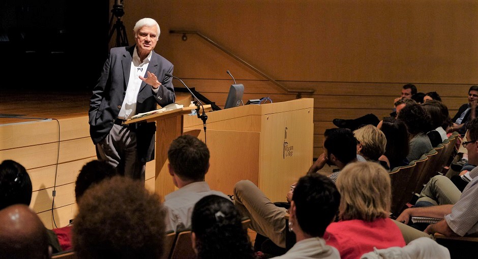 Wheaton, Ill., 2014: Ravi Zacharias encourages students to consider life’s greatest existential questions of origin, meaning, morality, and destiny during the RZIM Summer Institute. / <a target="_blank" href="https://www.rzim.org">RZIM</a>,