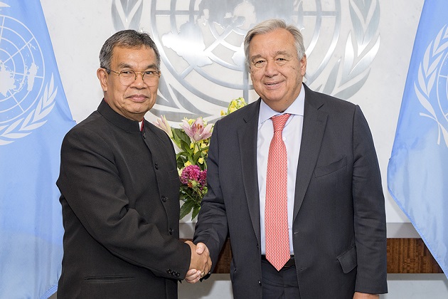 WEA Secretary General Efraim Tendero meets with UN Secretary General António Guterres in September 2018. / Photo: WEA