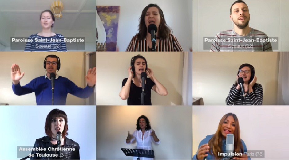 Some of the singers of the the French version of the song. / Capture Youtube <a target="_blank" href="https://www.youtube.com/watch?v=j1eCnolXi8s&feature=emb_title">La Bénédiction France</a> ,