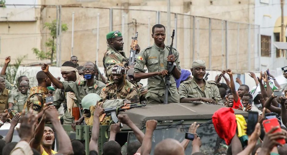 After months of intense protests against the government, the Malian military has taken control of the government on an interim basis. / Twitter @Atlantide4World.,