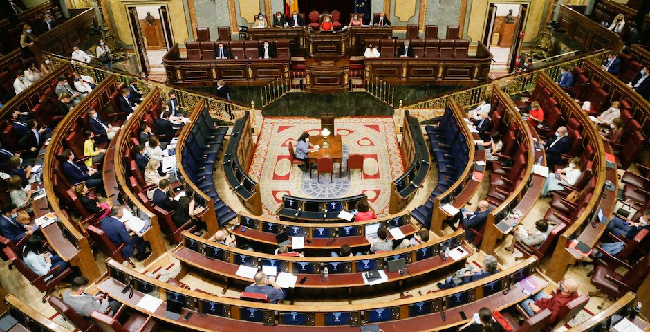 The Spanish Parliament during the session where the euthanasia was discussed.,