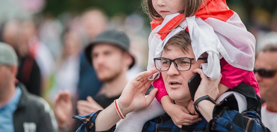 Sergei, an evangelical Christian, has joined the marches against Lukashenko. ,