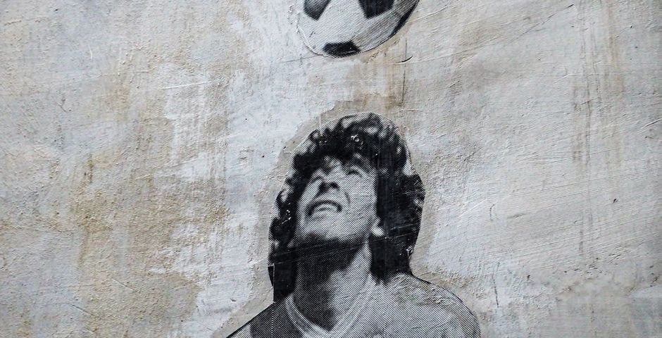 Wall painting in Naples, Italy, where Maradona played 7 years. /  <a target="_blank" href="https://unsplash.com/@jacktthunter">Jack Hunter</a>, Unsplash CC0.,