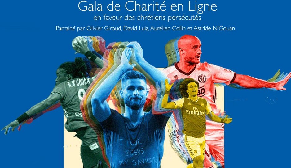 Poster of the online charity gala  to raise funds for persecuted Christians. / <a target="_blank" href="https://www.stbk.org.uk/frenchconnect">French Connect</a>.,