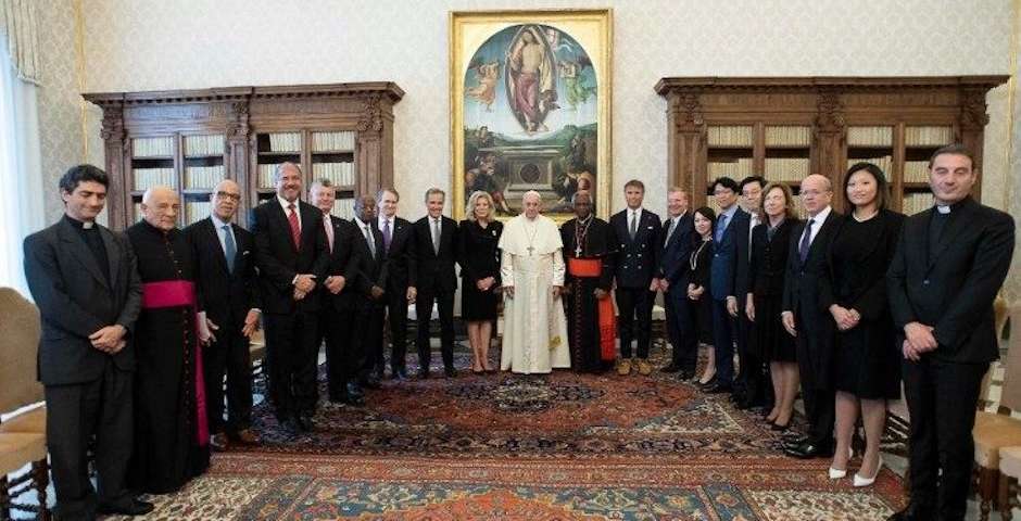 Members of the Council for Inclusive Capitalism, with Pope Francis. / CFIC,