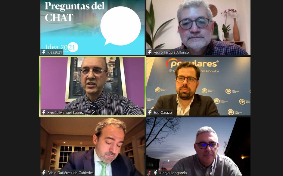 The guests of the Idea 21 public event of the Spanish Evangelical Alliance, on 19 February 2021. / Spanish Evangelical Alliance,
