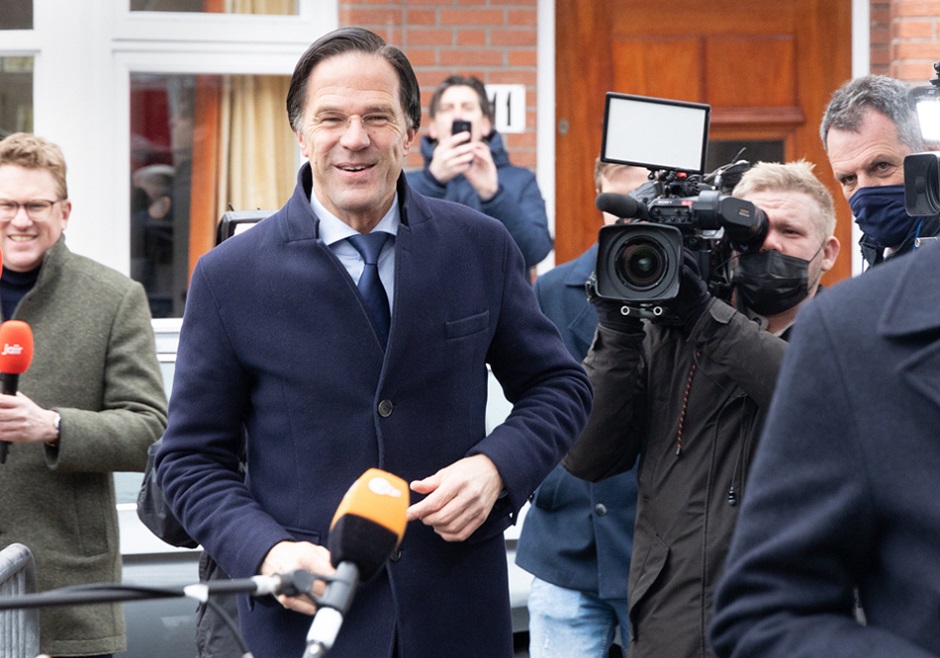 Dutch Prime Minister Mark Rutte, after voting. / Photo: Twitter VVD,