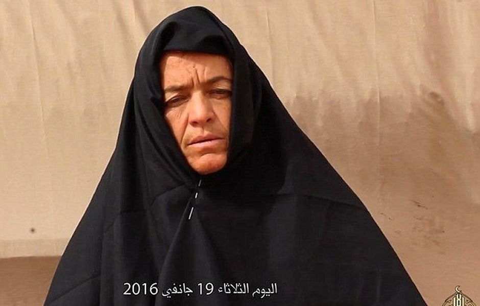 Swiss missionary Beatrice Stöckli in a video made by her  jihadist captors.,