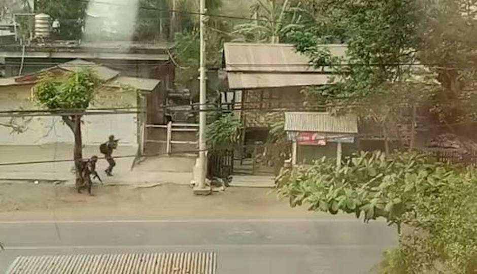 Military personnel on the streets of Rangoon, where violence has escalated following the coup. / <a target="_blank" href="https://www.opendoorsuk.org/">Open Doors UK</a>,