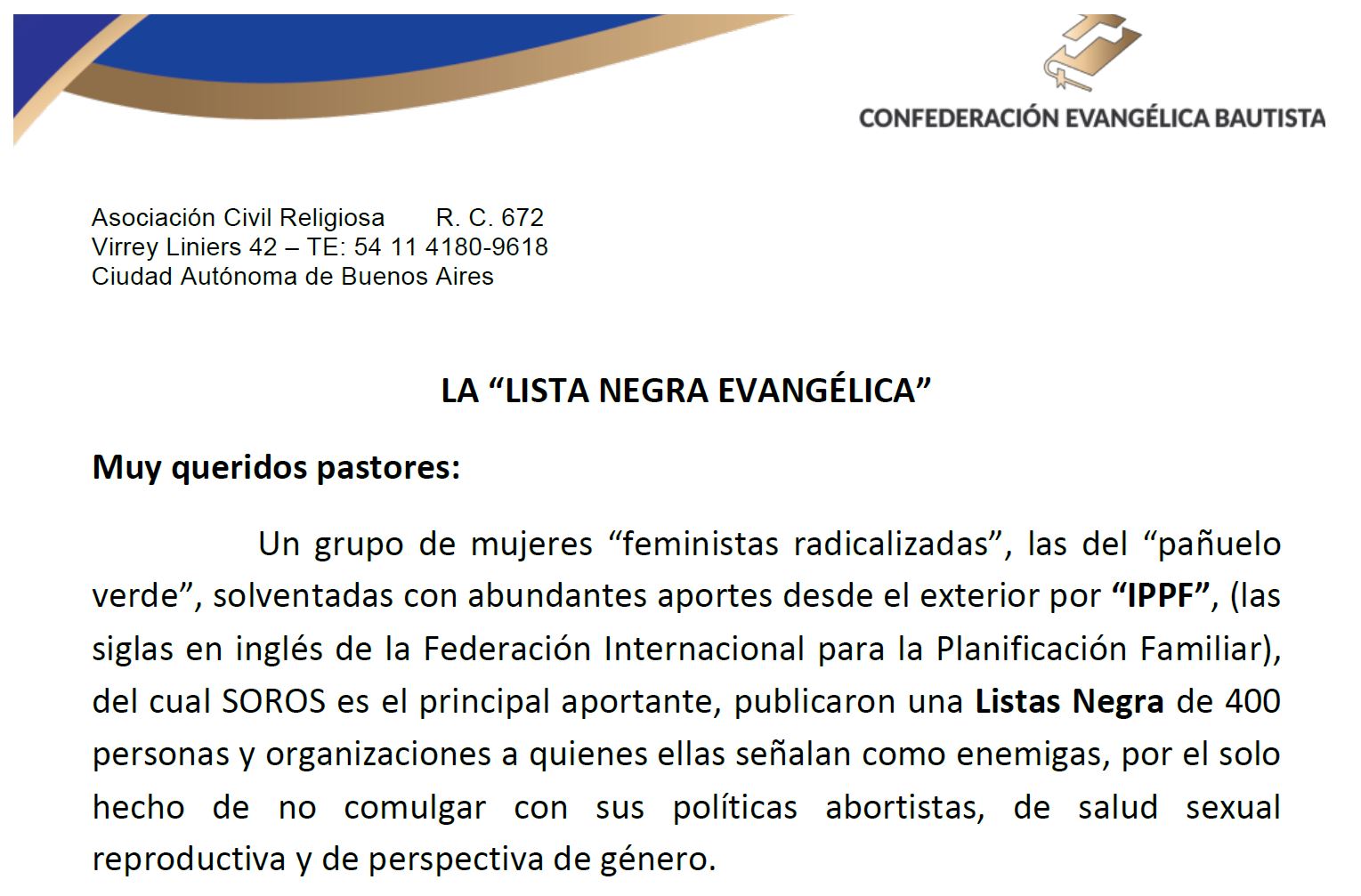 Controversial “anti-rights black list” in Argentina includes pastors, churches and evangelical organisations