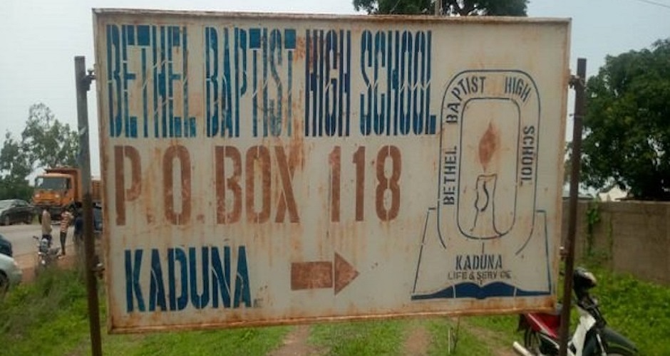 the Baptist High School was part of the Bethel Baptist Church in the Nigerian State of Kaduna. / Photo: <a target="_blank" href="https://thenationonlineng.net/photos-parents-of-kidnapped-students-of-bethel-baptist-high-school-blocking-kaduna-kachia-road-on-monday/">Abdulgafar Alabelewe, The Nation Online</a>.,