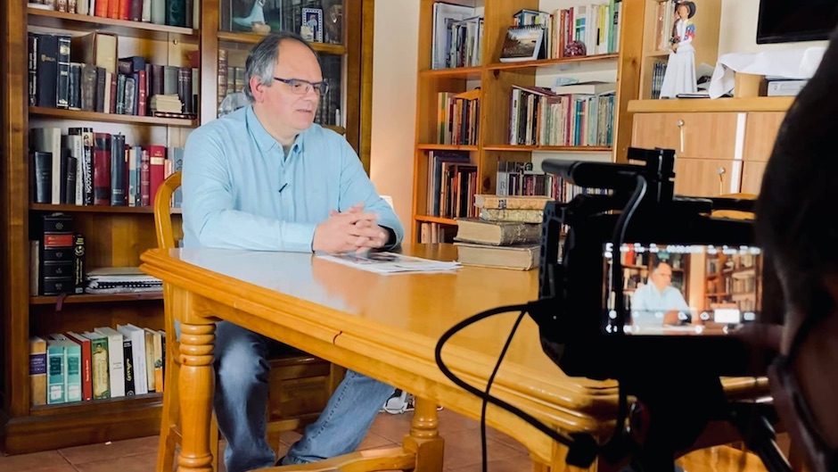 Juan María Galán during his interview with Proyecto Lume team / Facebook Proyecto Lume.,