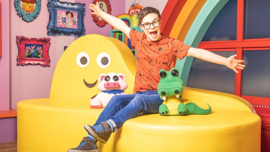 George Webster, a new presenter for BBC's premier younger children’s media channel, CBeebies. / BBC,