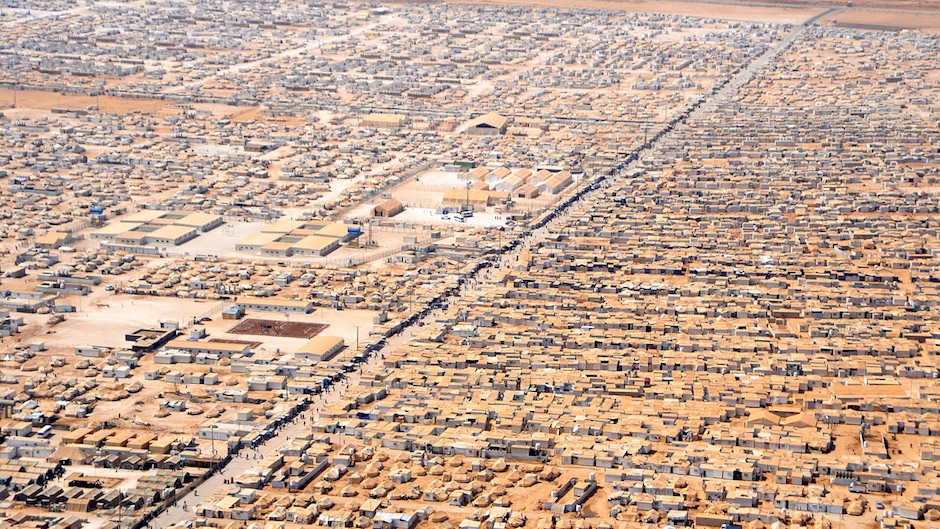 An Aerial View of the Za'atri Refugee Camp in Jordan, one of the most populated in the world. / <a target="_blank" href="https://commons.wikimedia.org/wiki/File:An_Aerial_View_of_the_Za%27atri_Refugee_Camp.jpg"> U.S. Department of State, Wikimedia Commons</a>, CCO.,