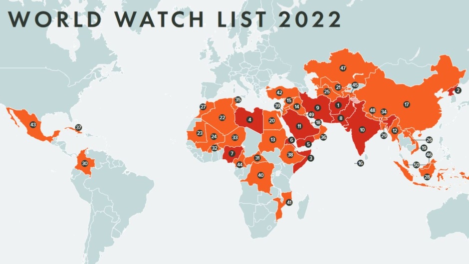 World Watch List 2022 of Open Doors. ,